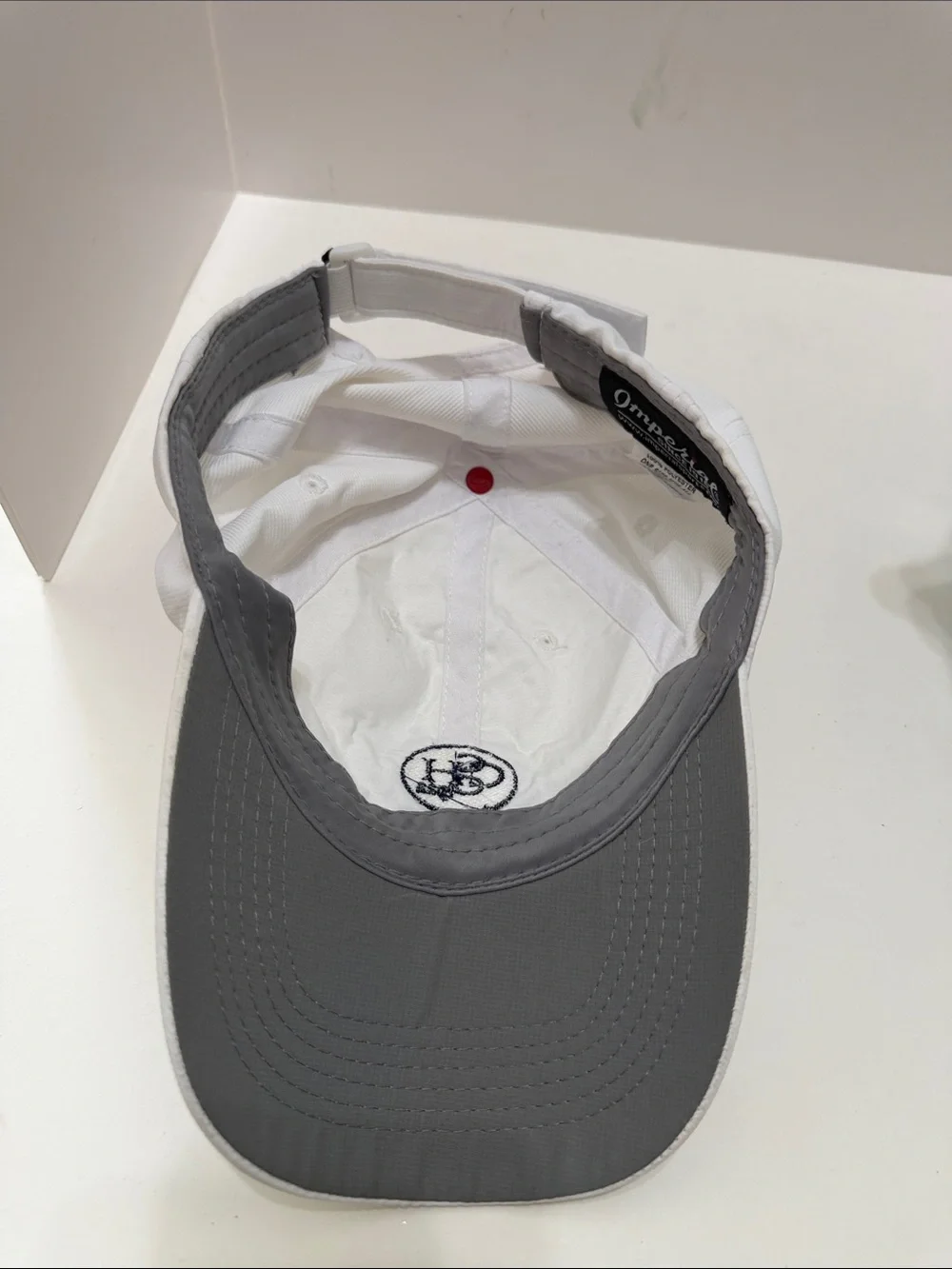 White Embroidered Crest Baseball Cap